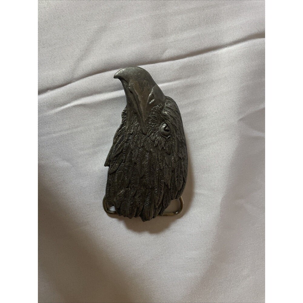 American Bald Eagle Head Figural Cutout Vintage 1989 Siskiyou Belt Buckle A-85